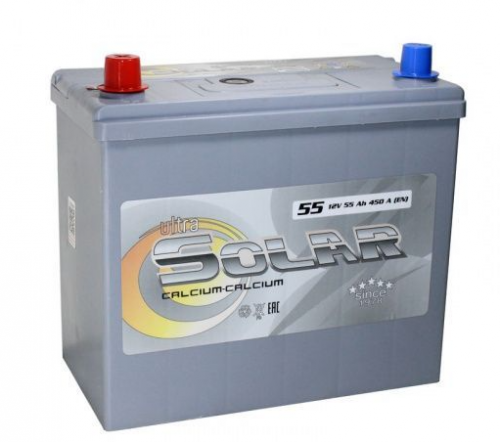 Ultra Solar B24 Аккумулятор, 12V 55Ah, Прямая полярность, 238*129*224, 450EN